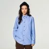 Eat Dust G.o.D Button Down Oxford Blue 1 Eat Dust G.o.D Button Down Oxford Blue -manger de la poussière W I 025 W21 OXF 514 0000 1 1400x