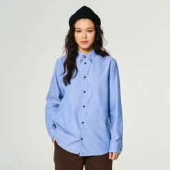 Eat Dust G.o.D Button Down Oxford Blue 13 Eat Dust G.o.D Button Down Oxford Blue -manger de la poussière W I 025 W21 OXF 514 0000 1 400x