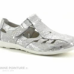 Sweet R MAYANO Argent - Sandale Femme Bride Velcro