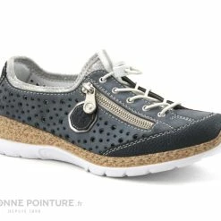 Rieker N42P6-14 - Bleu - Chaussure Basse Femme