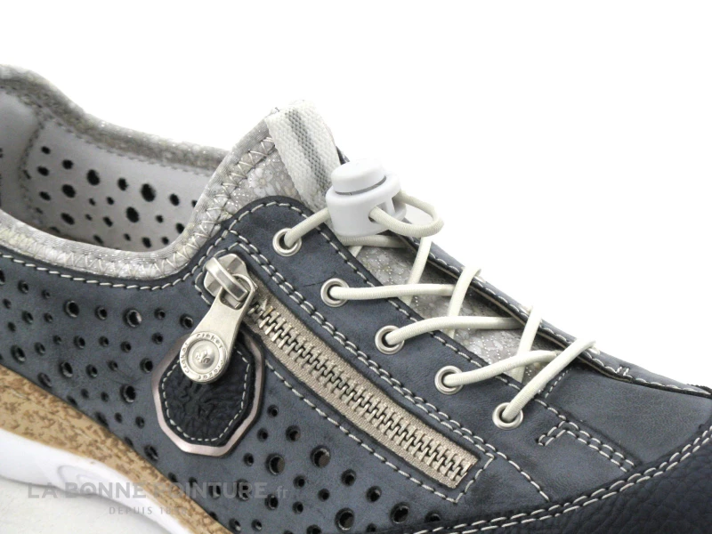 Rieker N42P6-14 - Bleu - Chaussure Basse Femme 7 Rieker N42P6-14 - Bleu - Chaussure Basse Femme – Image 5