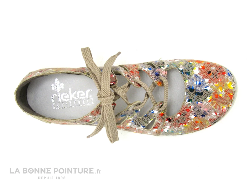 Rieker 52519-90 Simbabwe Morelia - Ballerine Lacet Femme Multicolore 8 Rieker 52519-90 Simbabwe Morelia - Ballerine Lacet Femme Multicolore – Image 6