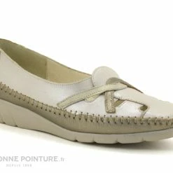 Pedi Girl ELIN Fumo Nacre - Mocassin Metallise - Semelle Compensee