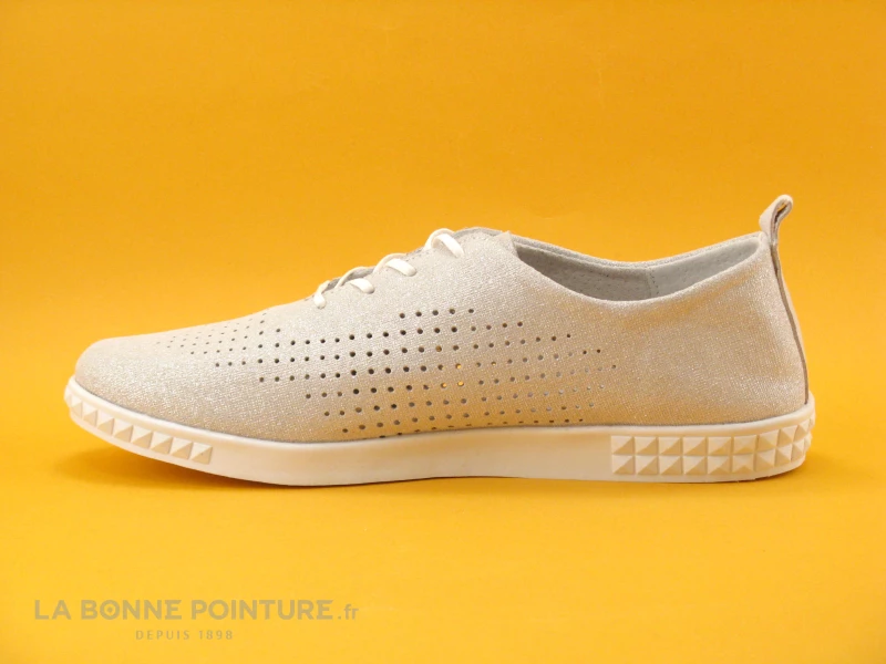 Moran's Morans WITOU Argent - Chaussure A Lacet Femme Perforee 5 Moran's Morans WITOU Argent - Chaussure A Lacet Femme Perforee – Image 3