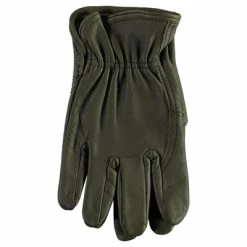 Eat Dust Power Gloves Leather Green -manger de la poussière glo gre Front 400x