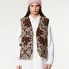 Eat Dust G.o.D Mountain Vest Bandana Faux Fur Brown / Off White