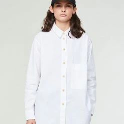 Eat Dust G.o.D Maxi Shirt Seersucker White