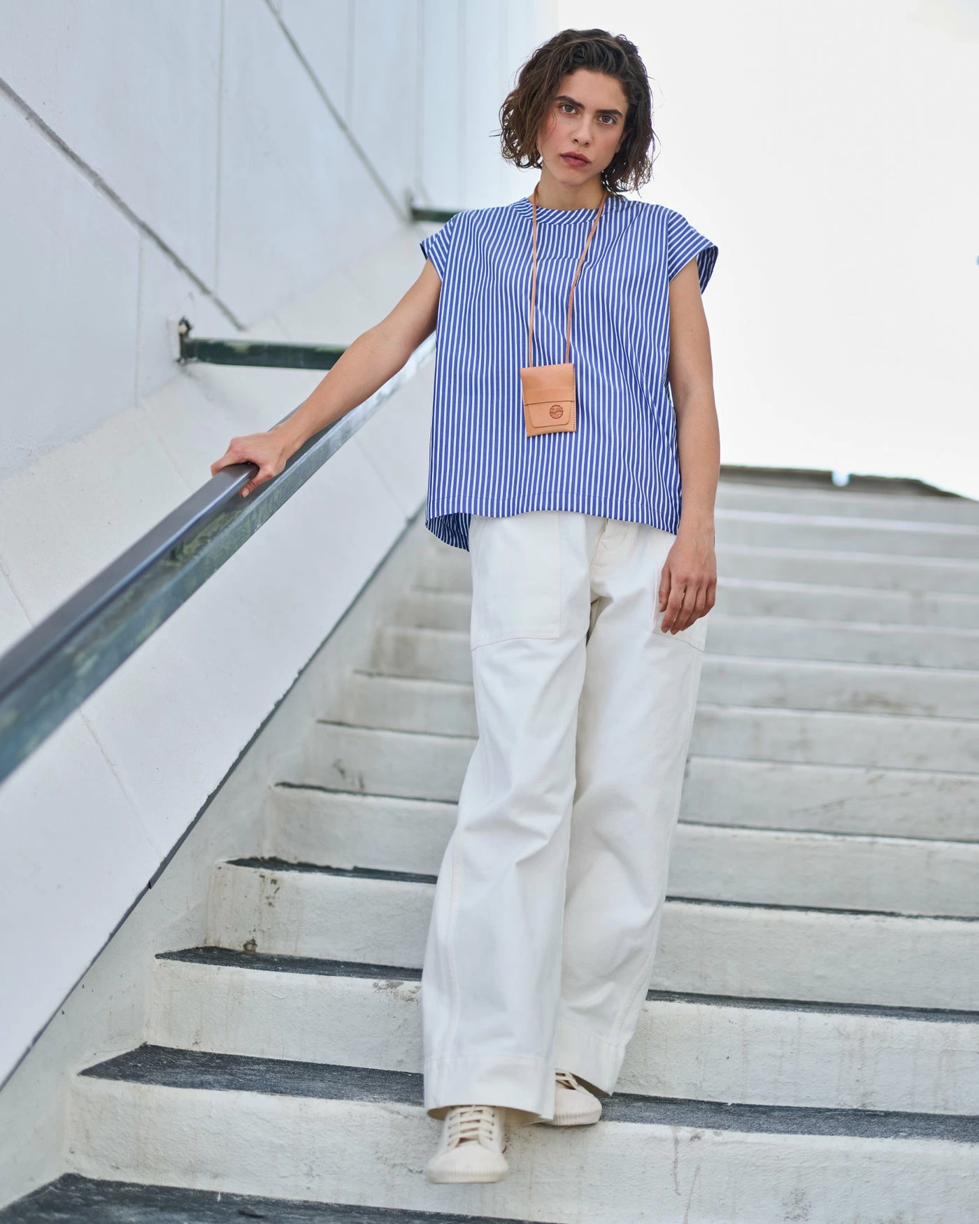 Eat Dust G.o.D Gardener Top Mayfair Poplin Cotton Blue & White Stripe 4 Eat Dust G.o.D Gardener Top Mayfair Poplin Cotton Blue & White Stripe – Image 2