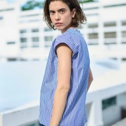 Eat Dust G.o.D Gardener Top Mayfair Poplin Cotton Blue & White Stripe 11 Eat Dust G.o.D Gardener Top Mayfair Poplin Cotton Blue & White Stripe -manger de la poussière w i ss23 004 mfp bluestripe 0003 4 1400x