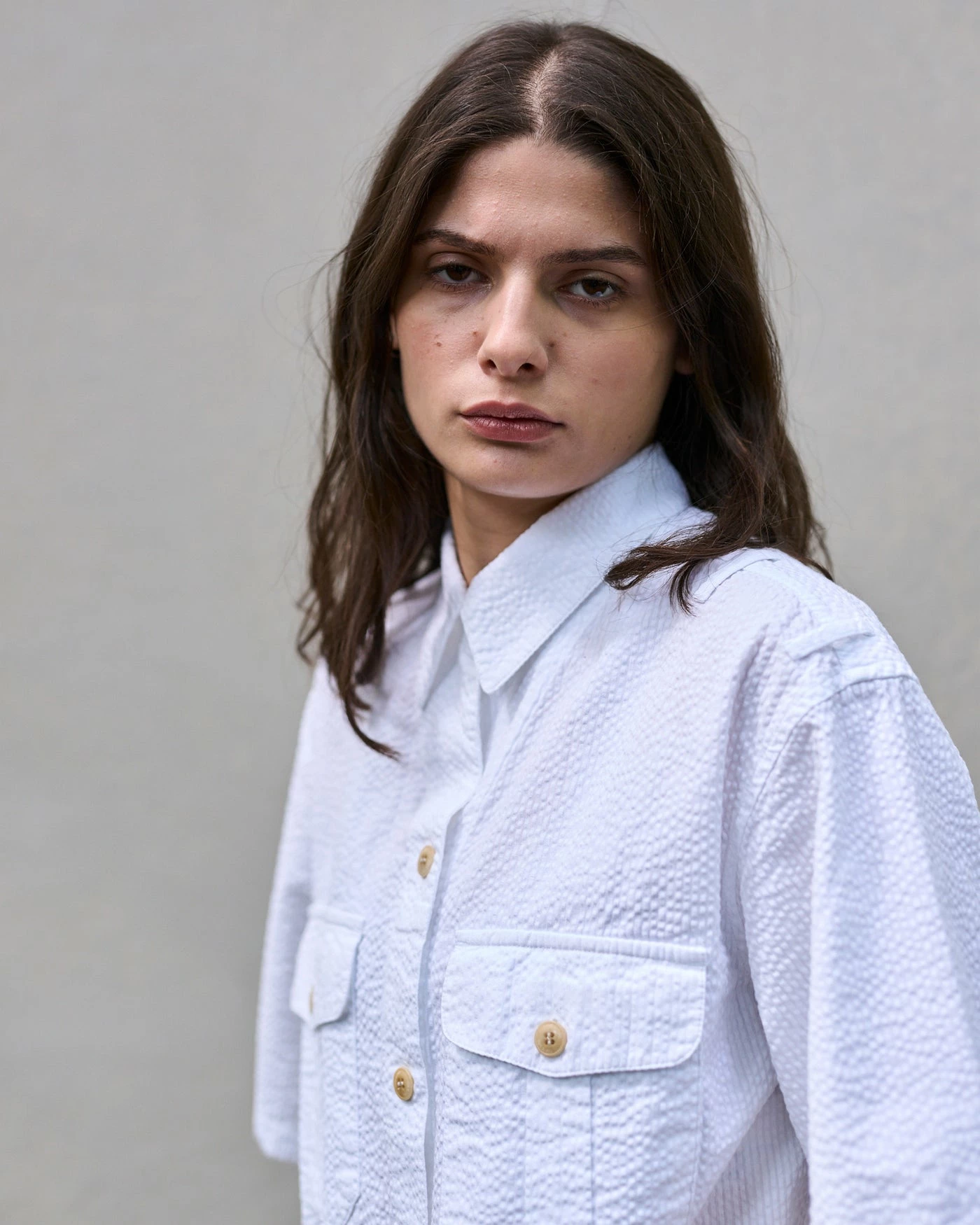 Eat Dust G.o.D Cuban Shirt Seersucker White 5 Eat Dust G.o.D Cuban Shirt Seersucker White – Image 3